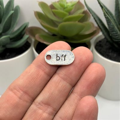 50 Pcs Silver BFF Best Friends Charms Image 1
