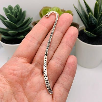 50 Pcs Silver Bookmark Base with Scrolls Image 1