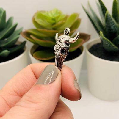50 Pcs Silver Cattle Steer Skull Charms Image 3