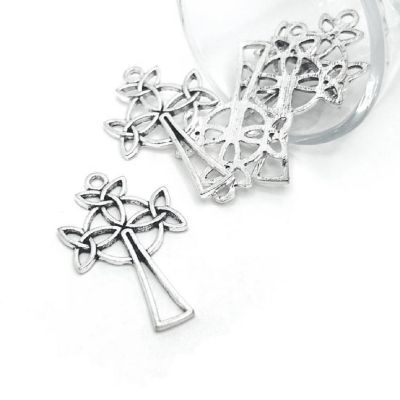 50 Pcs Silver Celtic Cross Pendant Image 1