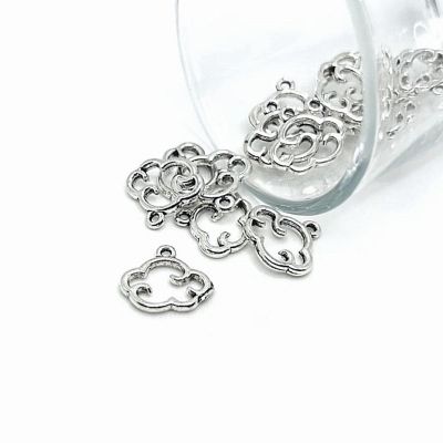 50 Pcs Silver Cloud Charms Image 1