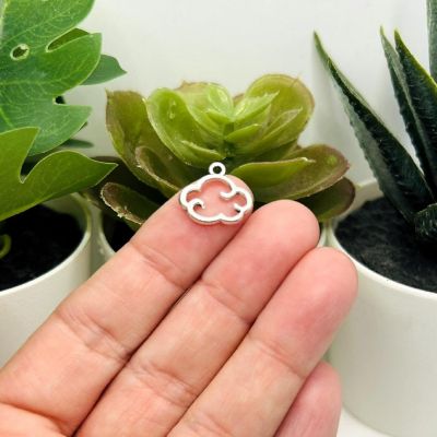 50 Pcs Silver Cloud Charms Image 1