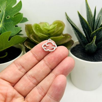 50 Pcs Silver Cloud Charms Image 2