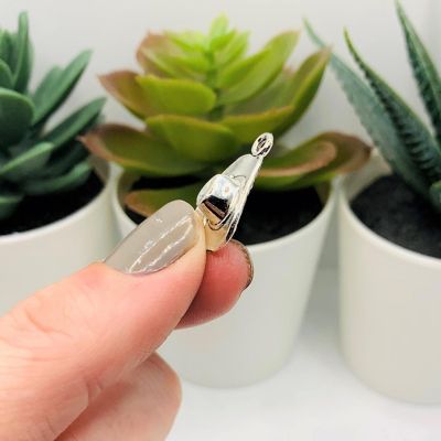 50 Pcs Silver Cowboy Hat 3D Charms Image 3