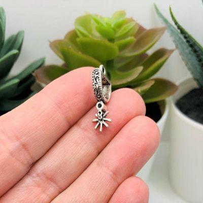 50 Pcs Silver Cowboy Spur 3D Charms Image 2
