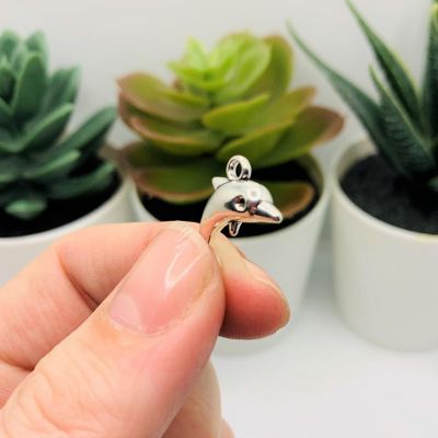 50 Pcs Silver Dolphin 3D Charms Image 3