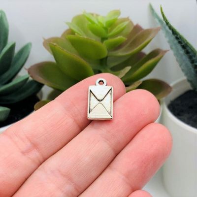 50 Pcs Silver Envelope Letter Charms Image 2
