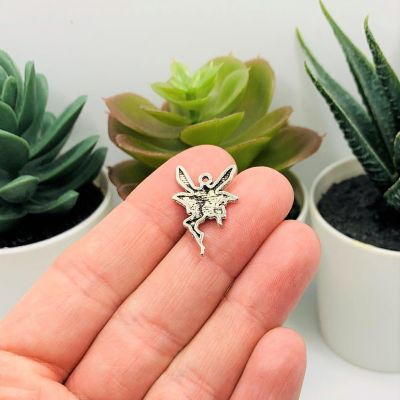 50 Pcs Silver Fairy Sprite Charms Image 2