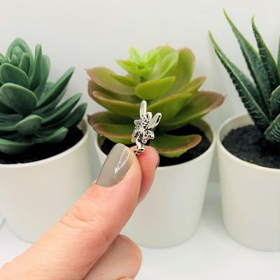 50 Pcs Silver Fairy Sprite Charms Image 3