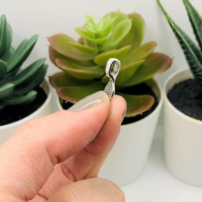 50 Pcs Silver Glue-On Leaf Jewelry Bails Image 3