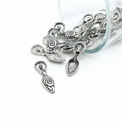 50 Pcs Silver Goddess Charms Image 1