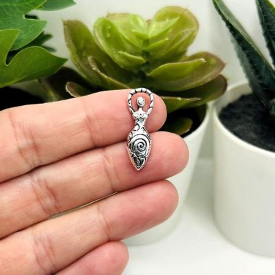 50 Pcs Silver Goddess Charms Image 1