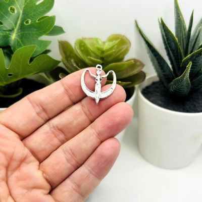 50 Pcs Silver Goddess with Drapes Charm Image 2