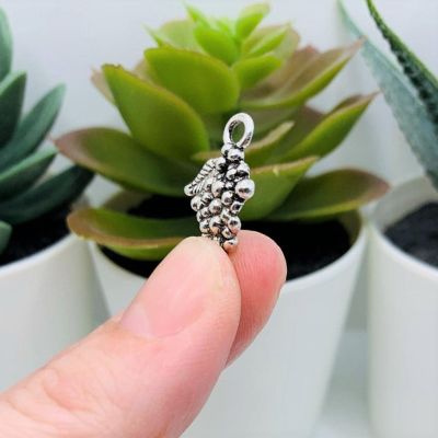 50 Pcs Silver Grape Bunch Wine Charms Image 3