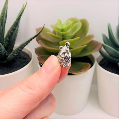 50 Pcs Silver Guinea Pig Charms Image 3