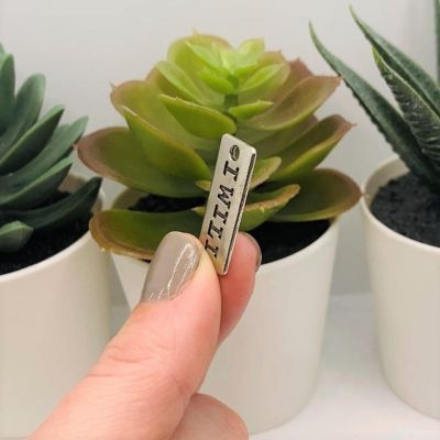 50 Pcs Silver I Will Tag Charms Image 2