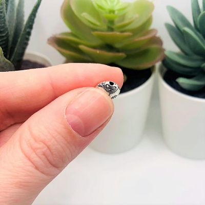 50 Pcs Silver Ladybug Spacer Beads Image 2