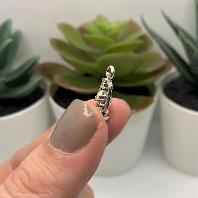 50 Pcs Silver Lantern 3D Charms Image 2