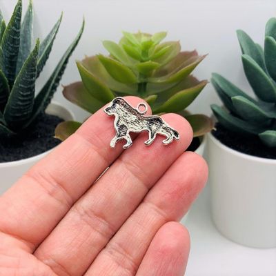 50 Pcs Silver Lion Charms Image 2