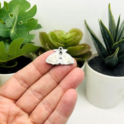 50 Pcs Silver Lunar Moth Charms Image 2