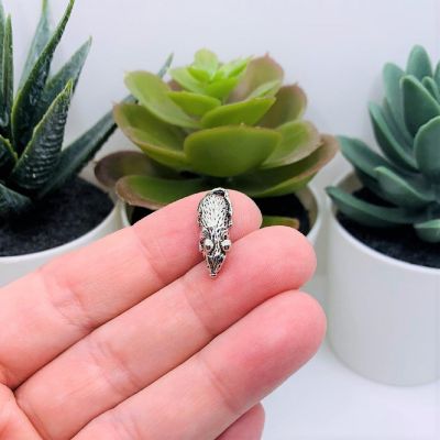 50 Pcs Silver Mouse Rat 3D Charms Image 1