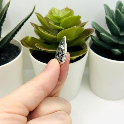 50 Pcs Silver Mushroom Charms Image 3