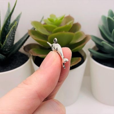 50 Pcs Silver Narwhal Charms Image 3