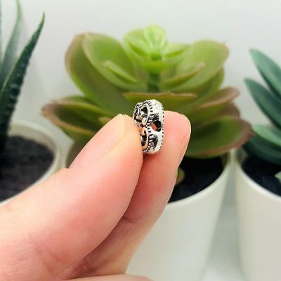 50 Pcs Silver Open Flower Spacer Beads Image 2