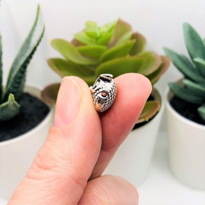 50 Pcs Silver Owl Spacer Beads Image 1