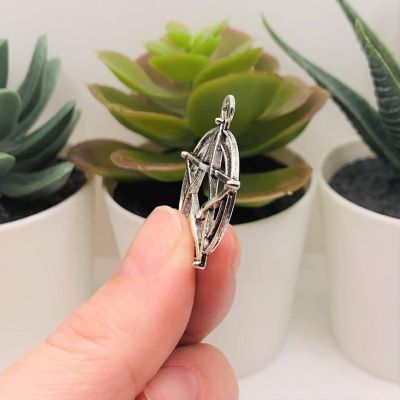 50 Pcs Silver Pentacle Witch Charms Image 3