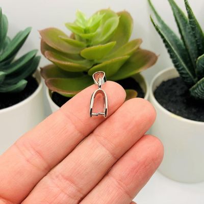 50 Pcs Silver Pinch Jewelry Bails Image 2