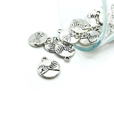 50 Pcs Silver Pinkie Promise Charms Image 1