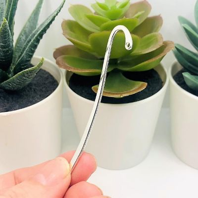 50 Pcs Silver Plated Plain Bookmark Base Image 2