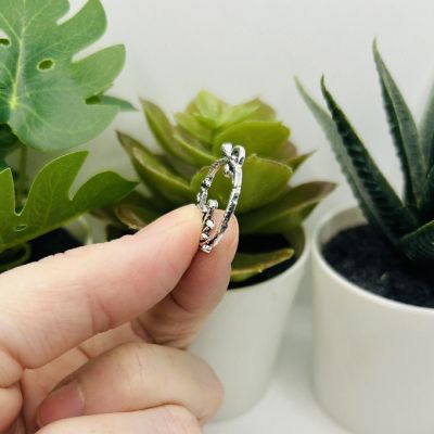 50 Pcs Silver Round Mushroom Charms Image 3