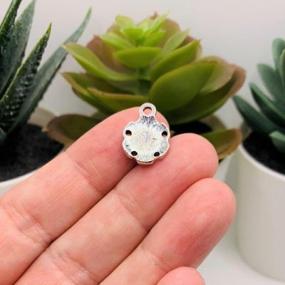 50 Pcs Silver Sand Dollar Charms Image 2