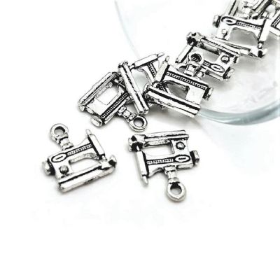 50 Pcs Silver Sewing Machine Charms Image 1