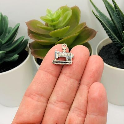 50 Pcs Silver Sewing Machine Charms Image 2