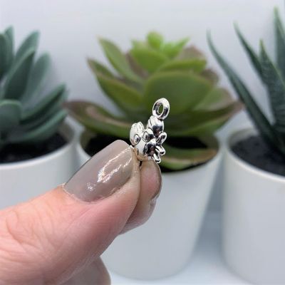 50 Pcs Silver Tiny Crab 3D Charms Image 3