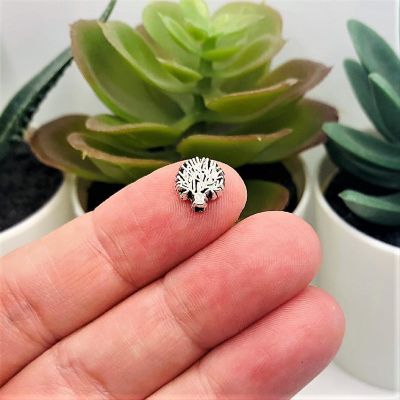 50 Pcs Silver Tree Spacer Charm Beads Image 1