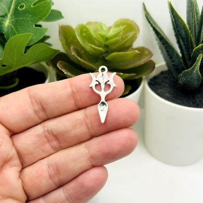 50 Pcs Silver Triple Moon Goddess Charms Image 2