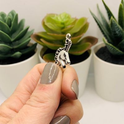 50 Pcs Silver Unicorn Head Charms Image 3