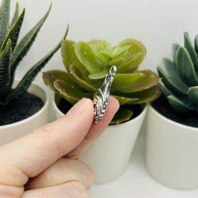 50 Pcs Silver Upside Down Bat Charms Image 3