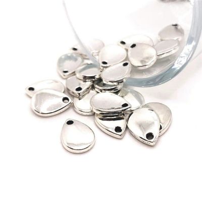 50 Pcs Silver Waterdrop Embellishments Image 1