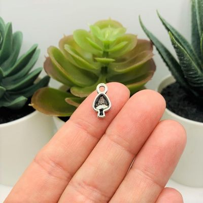50 Pcs Small Silver Mushroom Charm Image 2