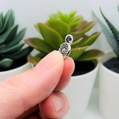 50 Pcs Small Silver Scroll Charms Image 3