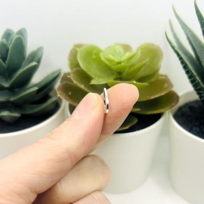 50 Pcs Small Silver Water Drop Charms Image 2