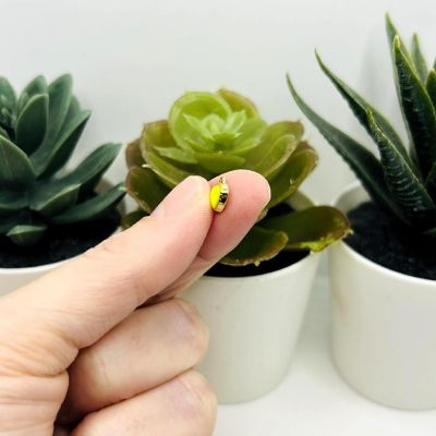 50 Pcs Small Yellow Heart Charms Image 3