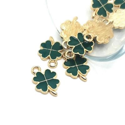 50 Pcs St. Patrick's Day Clover Charms Image 1