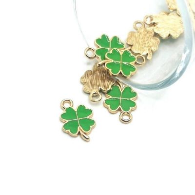 50 Pcs St. Patrick's Day Clover Charms Image 1