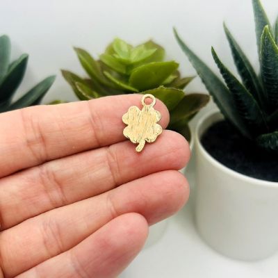 50 Pcs St. Patrick's Day Clover Charms Image 2
